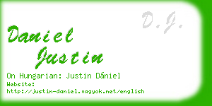 daniel justin business card